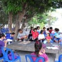 เวทีประชุมของทีมครูใหญ่กับคณะกรรมการบ้านห้วยม้าลอย ครั้งที่ 3