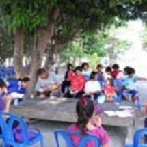 เวทีประชุมของทีมครูใหญ่กับคณะกรรมการบ้านห้วยม้าลอย ครั้งที่ 3