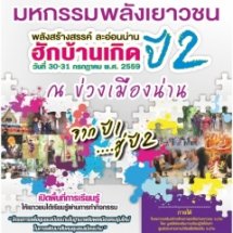 มหกรรมพลังเยาวชน พลังสร้างสรรค์ละอ่อนน่าน ฮักบ้านเกิด ปี 2