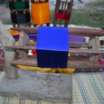 กิจกรรมกวักไหมที่ผ่านการย้อมเข้าอัก