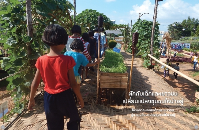 โครงการผักกับเด็กและเยาวชน สู่การเปลี่ยนแปลงชุมชนให้น่าอยู่